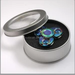 New Amazon hot selling Rainbow Color metal fidget spinner EDC Fidget spinner forbaby Relieving ADHD Anxiety and Boredom
