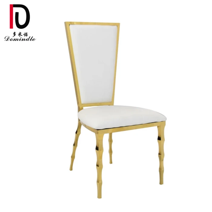 new design gold stainless steel wedding banquet dining chair