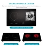 New Design Touch Control Induction And Ceramic Hob Table 2 Burner 2200W Induction Cooktop