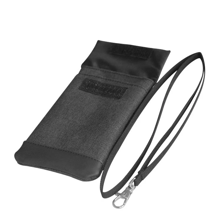New Fashion Travel Leather Mobile Phone Protection Bag Case Cell Phone Sling Bag with Neck Strap
