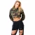 Import New fashion women autumn winter casual 100% cotton long sleeve camouflage crop hoodie from China