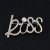 Import new products wholesale cheap crystal rhinestone cheap kiss letters brooches from China