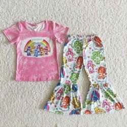 New RTS Kids Clothing Baby Girls Clothes Outfit Sweet Design Clothes Set High Quality Super Soft Hot Sale Animal Print