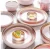 New Season Products Rose Gold Ceramic Set Dinner Dish Plates Set