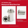 New Standard Fasteners M3m4m5m6 Seal Sealing Nut 316 Stainless Steel Waterproof Nut