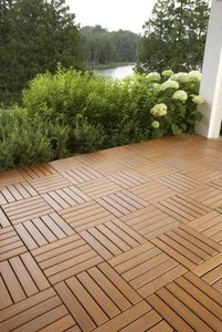 New style wood look outdoor deck floor wpc interlocking decking tile , indoor or outdoor decking floor tiles