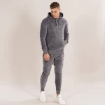 new stylish plain cotton bulk velour sweatsuit custom velvet tracksuit men