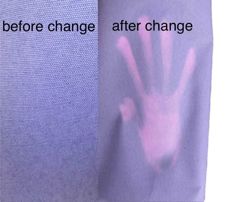 New temperature color sensitive change 100%cotton canvas twill fabric with high temperature