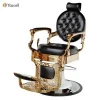 Newest high quality golden barber chair heavy duty hydraulic salon barber chair equipment