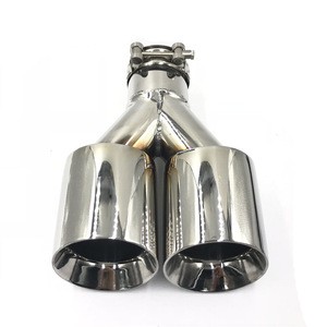 newest High quality steel stainless dual exhaust tip end pipe