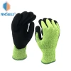 NMSHIELD cut proof  nitrile warm rubber hi-viz gloves ansi a4 gloves