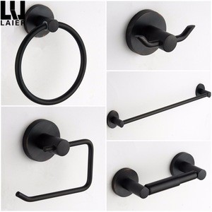 No.12800 Oil rubbed bronze towel rack bathroom accessories fitting ORB black round base bath hardware sets