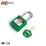 Non-conductive and non-sparking safety padlocks with nylon shackle for industrial environments conductive areas