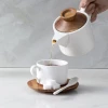 Nordic Ceramic Tea Coffee Set Teapot Jug Set, Ceramic Afternoon Tea Cup and Saucer Set