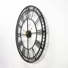 Nordic Extra Large Wrought Iron Vintage Roman Numeral Quartz Classical Wall Clock Design