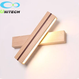 Nordic Modern Minimalist Aisle Staircase Bedroom Bedside Lamp Wall Light Continental Corridor wooden Led wall lamps