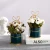 Import Nordic Style Ceramic flower pot Vase Iron Display Rack Simulation Of Green Plants Artificial flower Combination Home Decoration from China