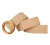 Import Novelty Casual Elastic Straw Belts Wooden Button Belt For Women Dress Accessories from China