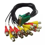 OEM 44P with Female BNC Dsub ODM VGA D-sub Video Cable Coaxial Line Assembly Parts  Medical Device Wire Harness