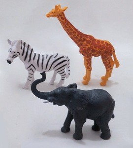 OEM children toys Wild Animals model soft plastic forest animal figurine pvc animal set bulk wholesale
