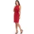 Import OEM Mature Lady Wear Summer Women Slim Fit Sleeveless Party Red Dress from China