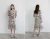 Import OEM /ODM Fashion Casual Long sleeve loose design women dress Stand Print Dress from China