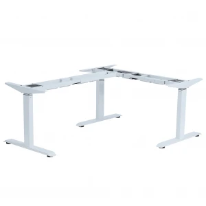 office triple motors adjustable height desk with three legs
