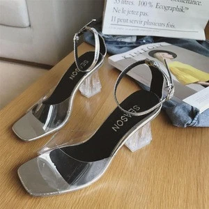 or20054a 2018 new model sandals for women and ladies transparent high hee shoe