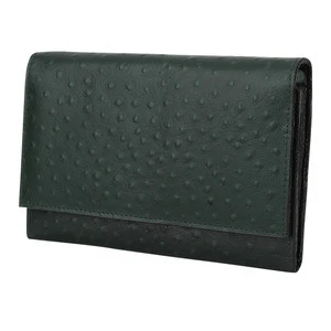 Ostrich Pattern Leather Wallet