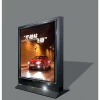 Outdoor double sided scrolling advertising slim magnetic light box standing