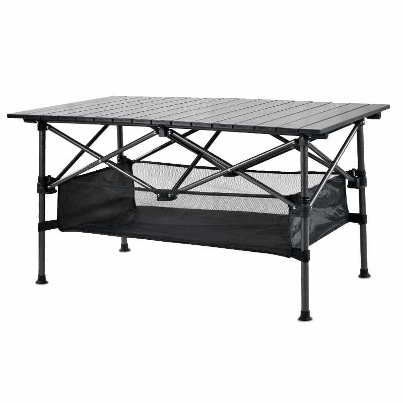 Outdoor portable camping folding table aluminum alloy metal picnic modern rectangular camping small portable folding table