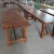 Import Outdoor Rustic Antique Color Pine Wood Folding Farm Table for Garden from China
