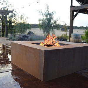 Outdoor Warming Corten Steel Nature Gas Fire Pit