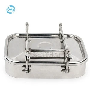 Outward Opening Stainless Steel Sanitary Square Man Hole Cover Tank Parts for Food Beverage Fields