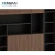Import Pengpai teak wood bookcase wall mount bookcase wooden library wall bookcase from China