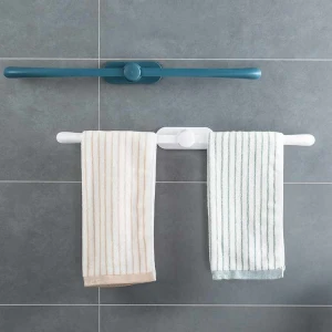 Perforation-free Wall-type Plastic Towel Bar Bathroom Seamless Storage Rack