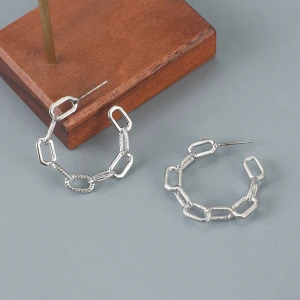 Personalized Fashion Exaggerated  copper  Geometric  Earrings Hoops, Wholesale Custom  Hoop Earrings