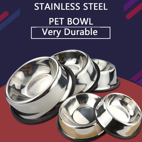 Pet Bowl Pet Supplies Cat Food Bowls Wholesale Stainless Steel Pet Feeder Dog Stainless Steel Cat Dog Bowls