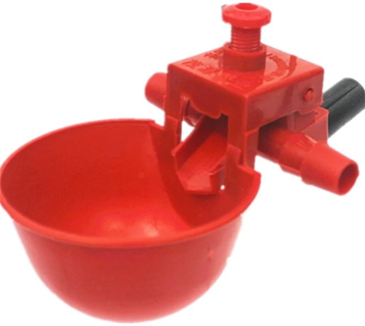 Pet Supplies Birds Coop Feed Waterer Automatic Red Drinking Bowl