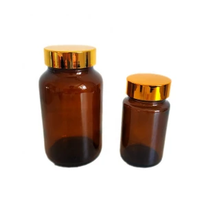 Pharmaceutical medicine pill packages 60ml 75ml 100ml 150ml 200ml 300ml 400ml amber glass capsules health care medicine bottles