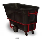Plastic Heavy-duty Forkliftable Tilt Trucks cleaning trolley garbage cart