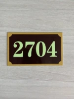 Plastic photoluminescent house number signs/door plates