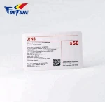 Plastic PVC Special Gift Card Offset Phone Voucher Card