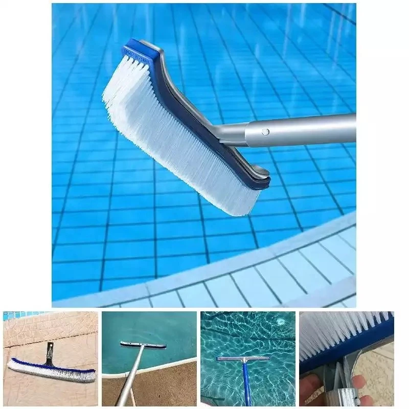 Plastic swimming pool brush with handle  for cleaning pool wall