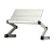 Portable Adjustable Aluminum Alloy Folding LaptopTable with Cooling Fan and Mouse Pad for Bed