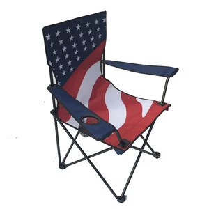 portable camping folding beach sling reclining chair with cup holder