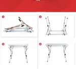 Portable korean bbq grill table Outdoor Aluminum picnic Table