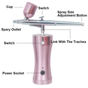 Portable makeup airbrush system multi function spray kit air brush compressor