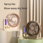 Portable Mini USB Oscillating Air Circulator  Spray Shape Rechargeable and Stocked Feature Desk fan