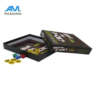 printing golssy finished shrink wrap two pieces play game cards boxes with dice